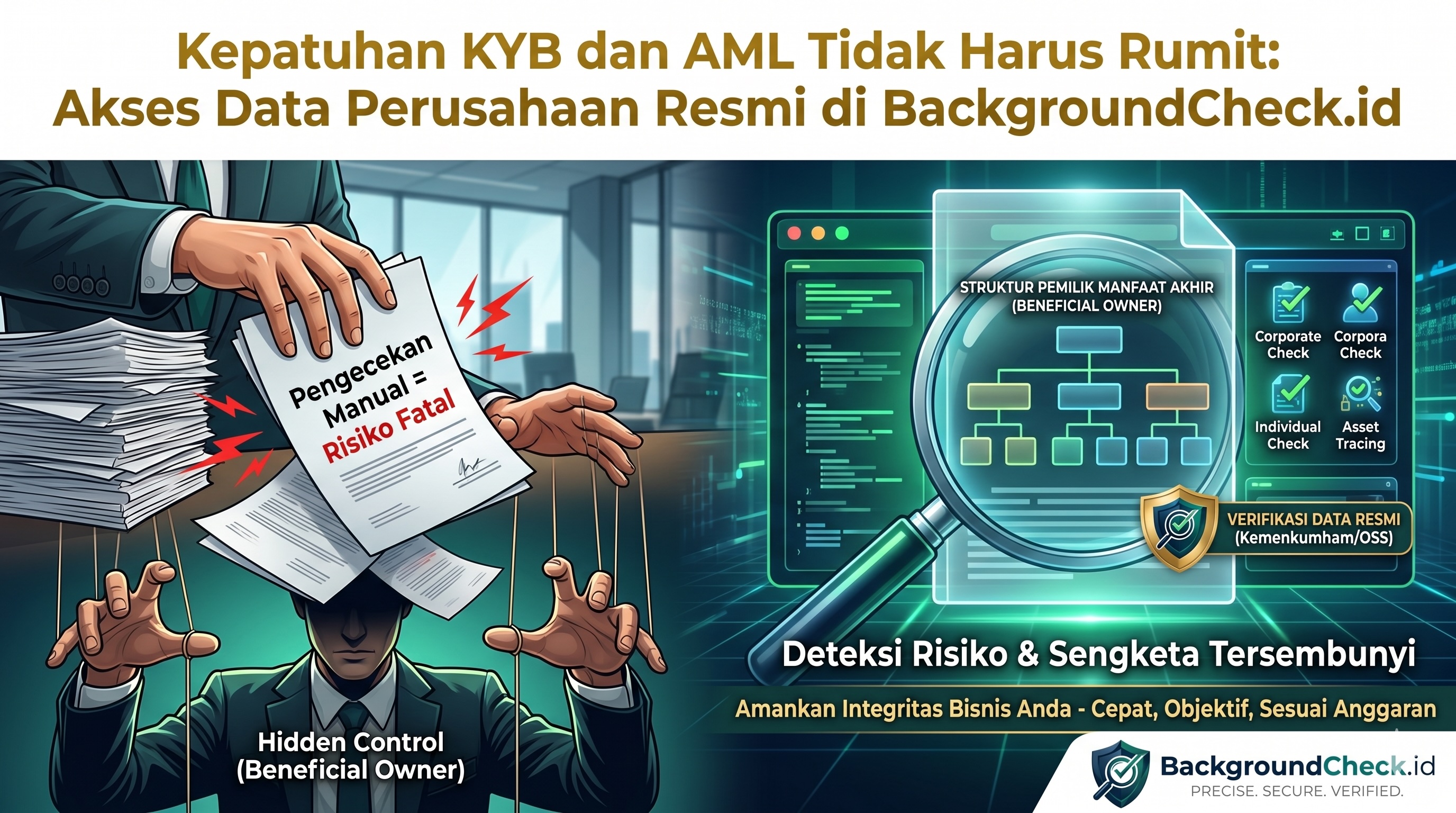 Kepatuhan KYB dan AML Tidak Harus Rumit: Akses Data Perusahaan Resmi di BackgroundCheck.id